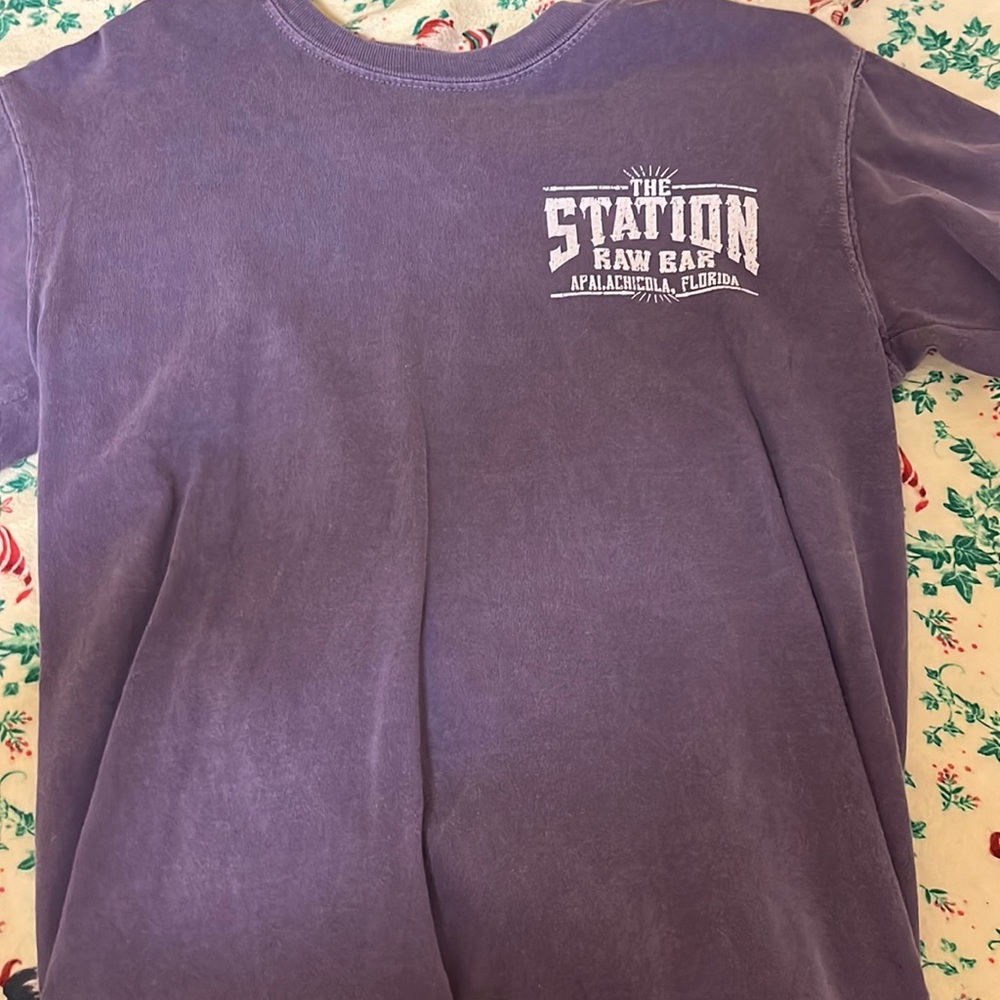 purple comfort colors raw bar t-shirt